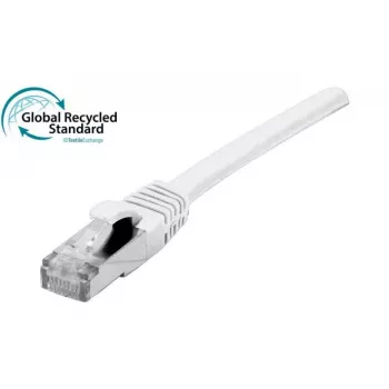 Exertis Connect RJ45 patchkabel Cat. 6, F/UTP, GRS-gecertificeerd, wit, 5,0 m (854661)