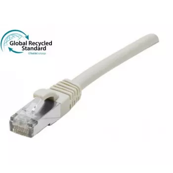 EXERTIS CONNECT Cat. 6A S/FTP patchkabel, TPE, halogeenvrij, GRS-gecertificeerd, grijs, 1,5 m 854504