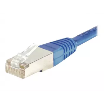 EXERTIS CONNECT Cat.5e F/UTP patchkabel, blauw, 0,15 m, slim snagless boot 857100