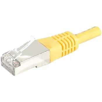 EXERTIS CONNECT 858339 Cat.6A S/FTP patchkabel, 20 m, geel, slanke connectormantel
