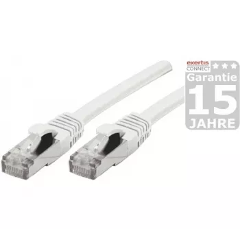 EXERTIS CONNECT Cat 6A S/FTP Patchkabel, wit, 3,0 m, Slim Bend Protection 858503