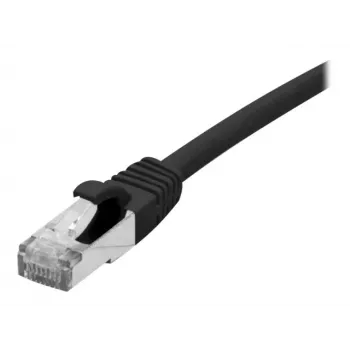 EXERTIS CONNECT 858482 Cat 6A S/FTP patchkabel, 0,3 m, zwart, slanke connectormantel