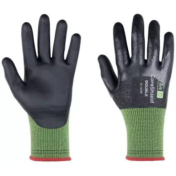 Honeywell AIDC CoreShield Double 24-7D28B/07 snijvaste handschoenen, maat 7, grijs/zwart, 1 paar