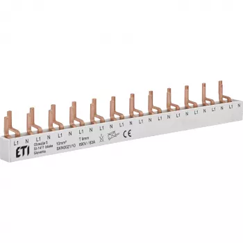 ETI 002921150 geïsoleerde pen-verzamelrail SKN0021/10 voor ETIMAT 1N, KZS 1M, 1-polig, 10 modules, 63 A