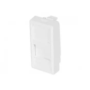 Exertis Connect Dexlan modulaire invoer, 45 x 22,5 mm, voor 2 x RJ45 Keystone, inbouwmontage, RAL 9003 signaalwit 911731