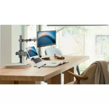 EXERTIS CONNECT tafelsteunset voor monitor en laptop, 13-32 inch, staal, stangklem/tule, gelede armen, VESA 75/100 915170