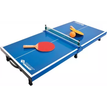 DONIC SCHILDKRÖT mini tafeltennistafelset, blauw, opvouwbaar, 68 x 33 x 9 cm, met 2 batjes, net, 2 ballen 838576
