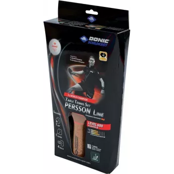 Donic Schildkröt 788450 tafeltennisbat voor beginners en recreatieve spelers - zwarte rubber, houten greep, concaaf, 5-laags hout, 1,0 mm spons, ITTF niet toegelaten