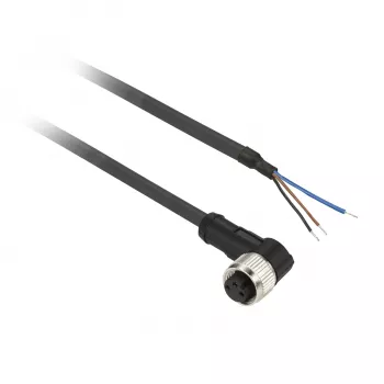 TMSS GERMANY Telemechanique Sensors M12 bus voorbedrade verbindingskabel, 4-polig, 5m PUR, Zwart, recht, IP67/IP65/IP69K, 4A, 250V AC/DC, OsiSense XZ serie - XZCP0666L5