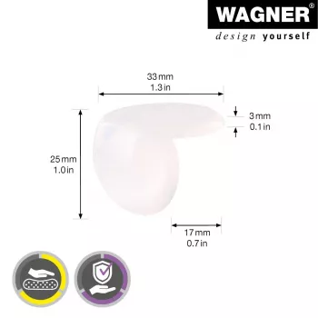 Wagner design yourself EH 2135 hoekbeschermer kunststof Ø 3,5 cm 4 stuks (15213599)