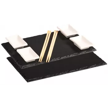 Kesper acaciahouten serveerplankenset, 2 stuks, 30 x 15 x 1,5 cm, natuurlijk geolied