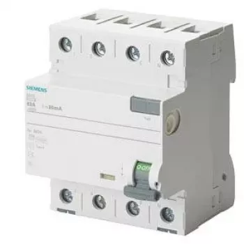 Siemens SENTRON 5SV36448 aardlekschakelaar, type A, 40 A, 300 mA, 4-polig, 400 V, selectief