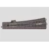 Märklin H0 C-rail slanke linkerwissel met bedding, 236,1 mm, handbediening, AC 24711