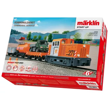 Märklin Start up 029296 H0 startset Gemeentedienst met diesel-rangeerlocomotief en 2 kipwagens