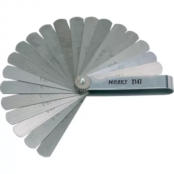 HAZET 2147 voelermaat, 13 bladen, 0,05-1,00 mm, metrisch