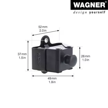 Wagner design yourself kapstokhaak WH 2099 met 1 haak, zwart, 2 stuks 15209902
