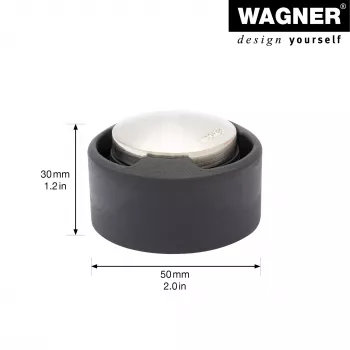 Wagner design yourself EH 5171 deurstopper, zinkdrukgietsel met rubberbuffer, Ø 5 cm, matnikkel/zwart 15517111