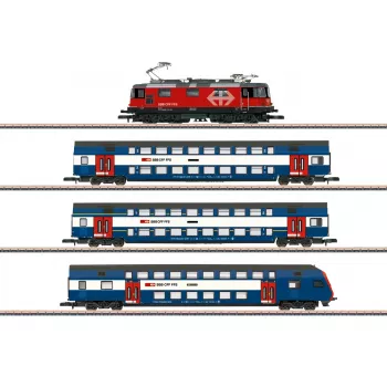 Märklin 81195 Z schaal treinset - Zürich S-Bahn SBB elektrische locomotief en dubbeldekswagens