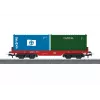 Märklin 44700 H0 2-assige gesloten goederenwagen, DB bruin, tijdperk III-IV, Relex-koppelingen, 115 mm