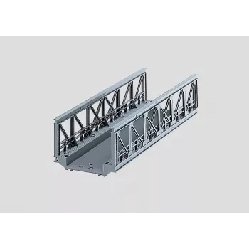 Märklin 074620 vakwerkbrug voor H0-modelspoorbanen (1:87), grijs, enkelspoor, 360 mm