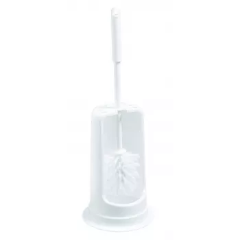 Haug Bürsten 6550 toiletborstel- en houder-set, witte kunststof