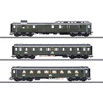 Märklin 42490 H0 3-delige set sneltreinrijtuigen PwPost4ü-28 van de DRG