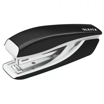 LEITZ Nexxt WOW mini-nietmachine, capaciteit 10 vel, 50 mm insteekdiepte, bovenlaadmechaniek, zwart (5528-10-95)