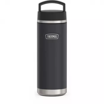 THERMOS ICON Beverage Bottle, 0,71 l isoleerfles van vacuümgeïsoleerd roestvrij staal, heet tot 18 u / koud tot 24 u, Graphite