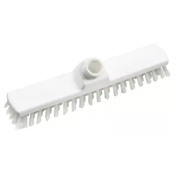 HAUG BÜRSTEN 8810 schrobbezem, wit polypropyleen, 280 mm breed, middelste polyesterborstels