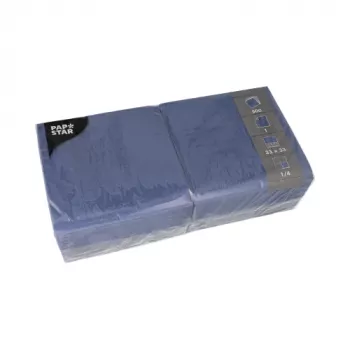 PAPSTAR donkerblauwe servetten van papier 1-laags 33 x 33,3 cm 500 stuks (82903)