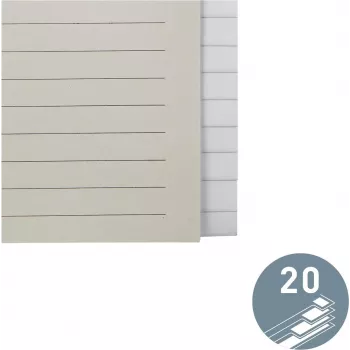 LEITZ papierregister blanco 20 registertabbladen A4 wit met universele perforatie 12203085