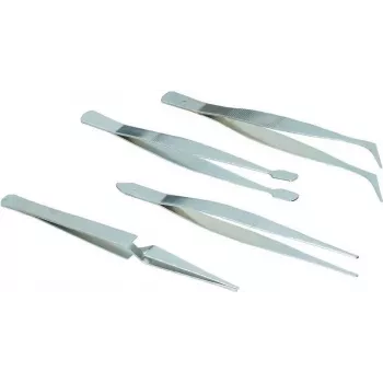 Brüder Mannesmann M 615 precisie-pincet-set, 4-delig, roestvrij staal, 110 mm