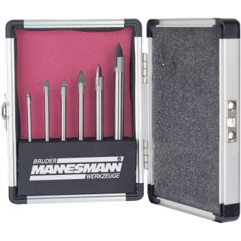 Brüder Mannesmann 6-delige glasborenset | wolfraamcarbide punt | 3-10 mm