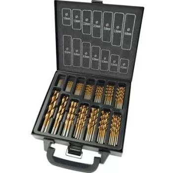 Brüder Mannesmann M54399 HSS spiraalborenset 99-delig TiN-gecoat cilindrische schacht