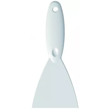 Haug Bürsten keukenspatel 110 mm roestvrij staal met witte handgreep (8923)