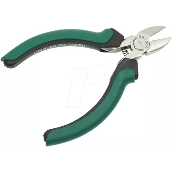 BRÜDER MANNESMANN GREEN LINE elektronica zijkniptang 115 mm, gereedschapsstaal, groen/zilver/zwart 1070 1