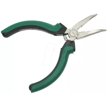 BRÜDER MANNESMANN GREEN LINE elektronica gebogen puntbektang 125 mm, gereedschapsstaal, groen/zilver/zwart M 1070-5