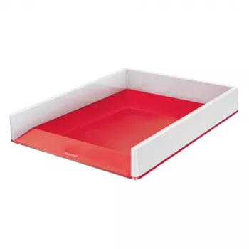 Leitz WOW Duo Colour briefbak parelwit/rood