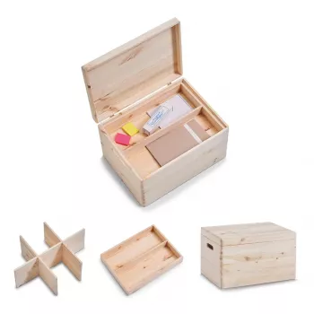 Zeller 13327 Allroundbakken-set met deksel, 3-delig, naaldhout
