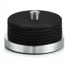 Zeller Present onderzetterset van glas, RVS/silicone, 6 cm Ø10 cm, zwart, 7-delig (27224)