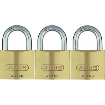 ABUS 82 serie messing hangslot-set, gelijksluitend, 45 mm behuizing, 3-pack 11825 8