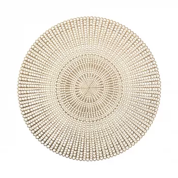 Zeller 6-delige goudkleurige placemat met uitsparingen | 45 x 30 cm | PVC 27003