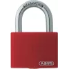 ABUS T65AL/40 aluminium hangslot met gehard stalen beugel, rood ABVS50011