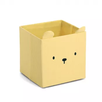 Zeller Bear Opbergbox Geel 28 x 28 x 28 cm 14491