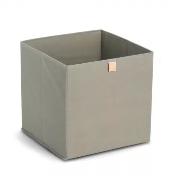 Zeller Khaki Stof-opbergbox 32x32x32 cm opvouwbare kubus-organizer 14540