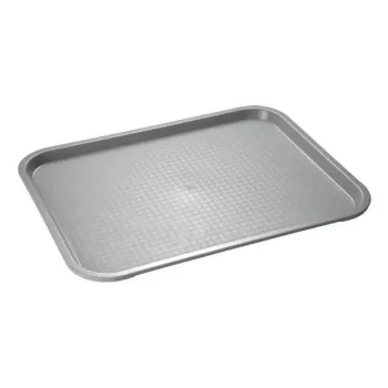 APS fastfood-tray 410 x 305 mm, grijs polypropyleen, hoogte 20 mm, 1 stuk (538)