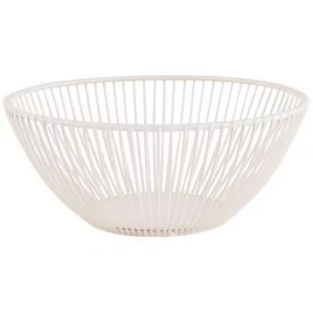 APS SVART ronde brood- en fruitmand, 200 mm, wit metaal 30426