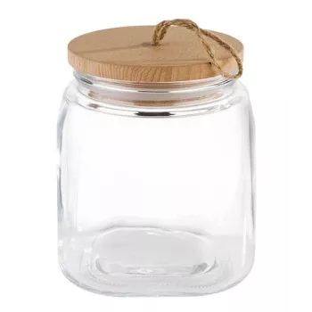 APS Woody 2L glazen voorraadpot met acaciahouten deksel 82256