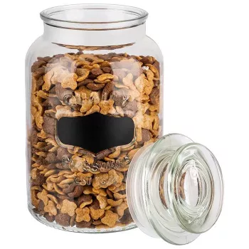 APS voorraadpot 1,5L glas met glazen deksel en siliconen afdichting 82267