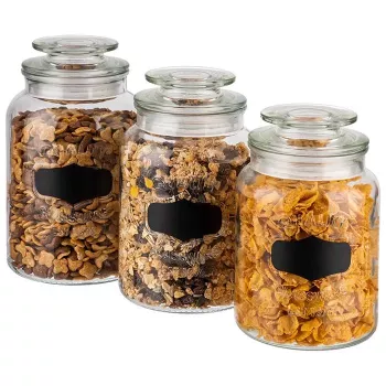 APS voorraadpot 1,5L glas met glazen deksel en siliconen afdichting 82267